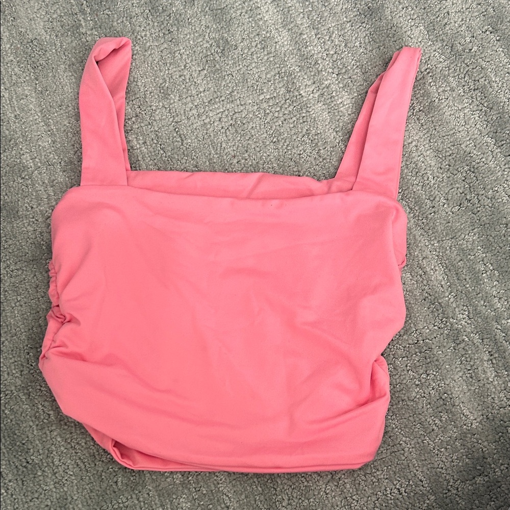 Women’s Pink Square Neck Tank Top